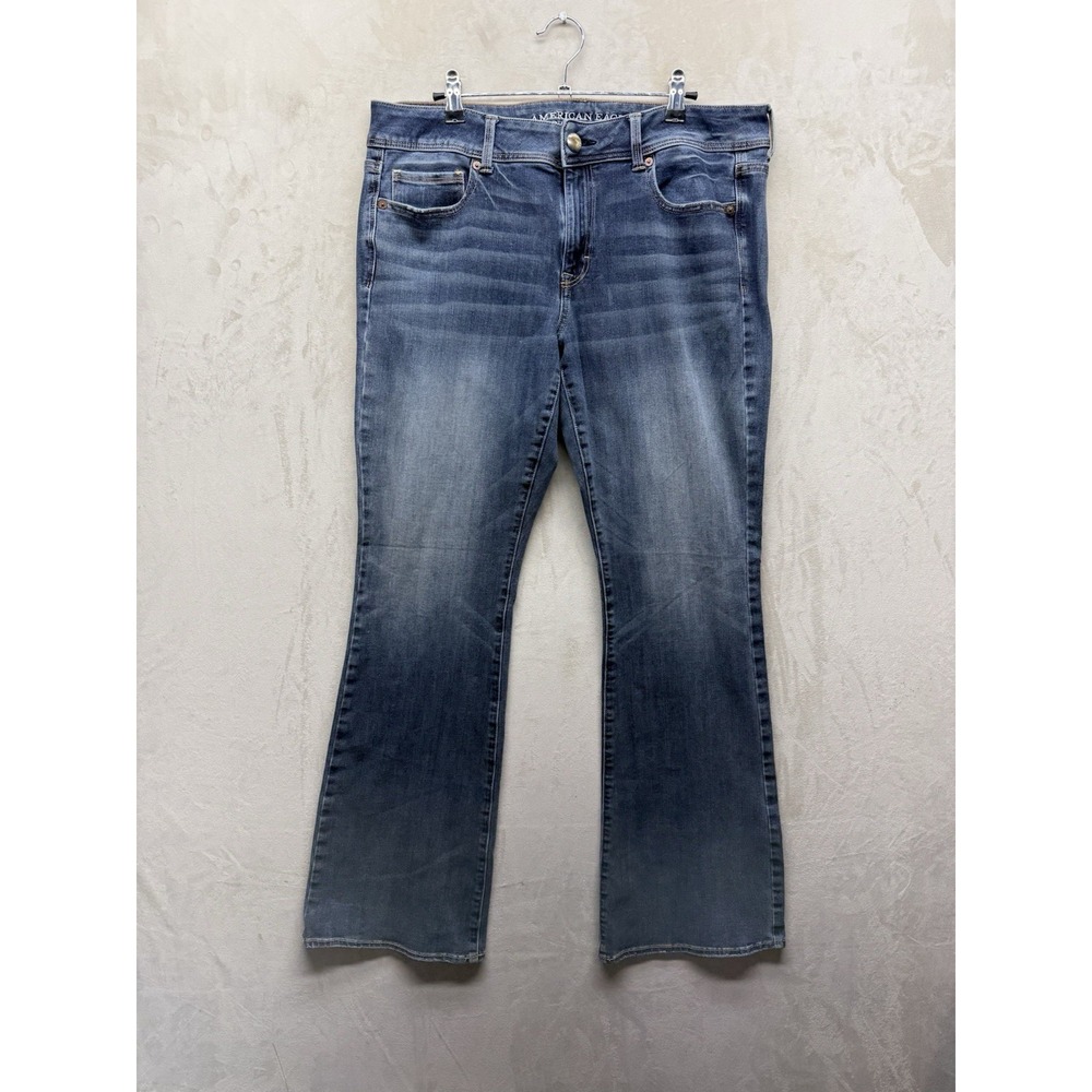 AMERICAN EAGLE Kick Boot Jeans Womens 14L Blue Next Level Stretch Bootcut Denim